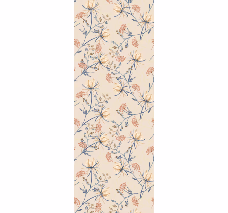 Papel tapiz flores hermoso diseño floral - TenVinilo