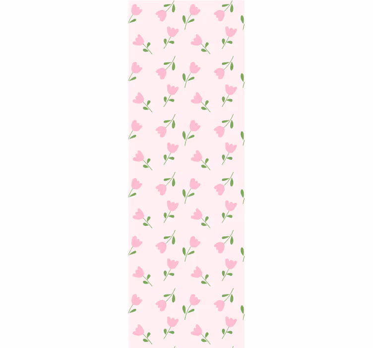 Papel tapiz flores diseño floral en rosa - TenVinilo