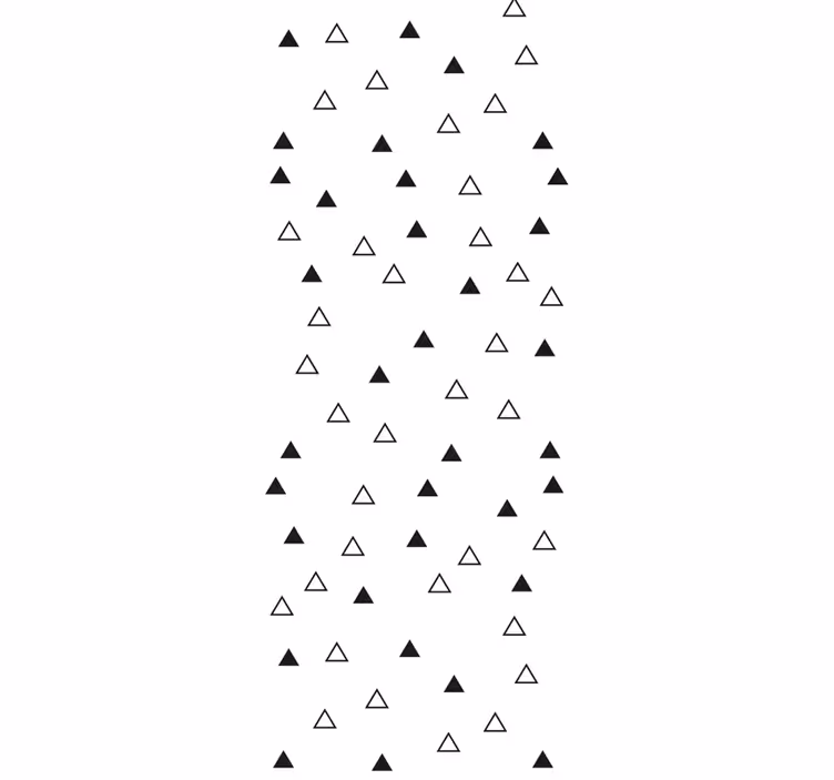 Papel tapiz triángulos patrón escandinavo en blanco y negro - TenVinilo