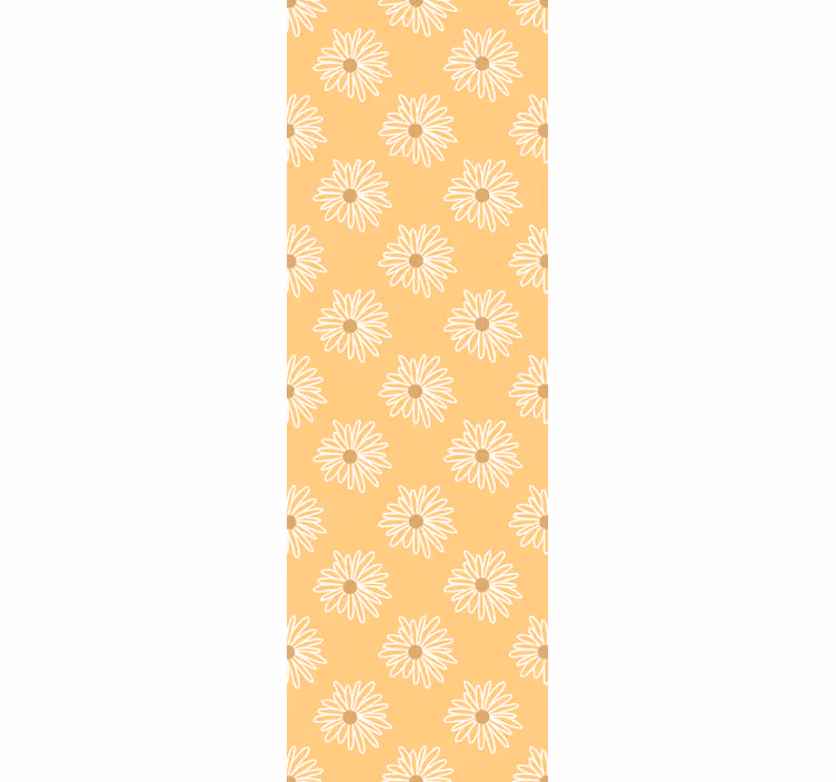 Papel tapiz flores flor amarilla floral - TenVinilo
