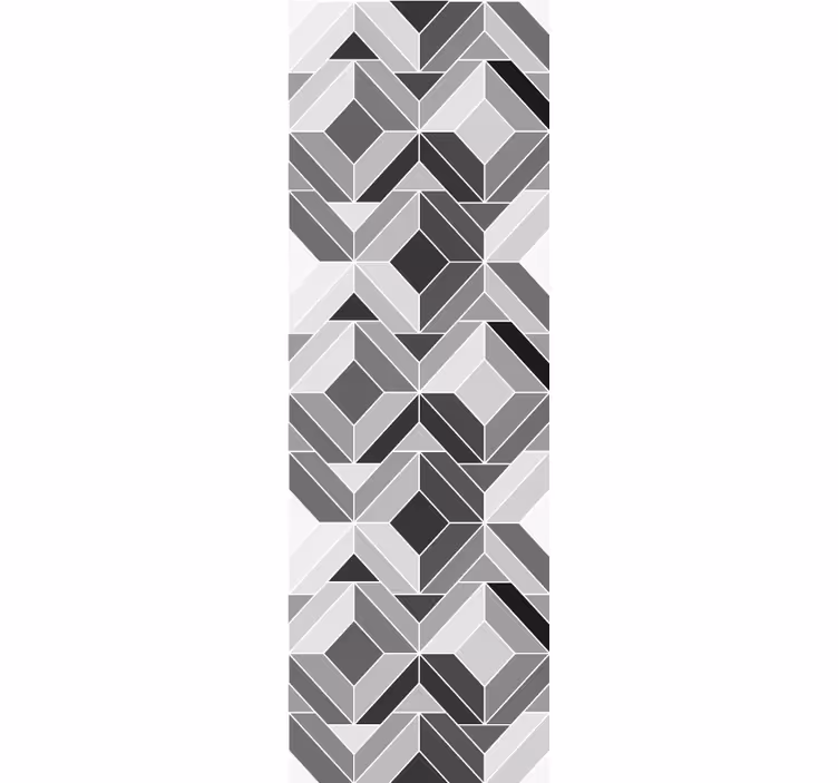 Papel tapiz geométrico formas cúbicas grises - TenVinilo