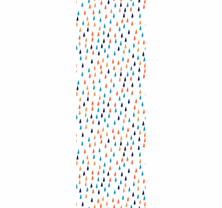 Papel tapiz infantil gotas de lluvia de colores - TenVinilo
