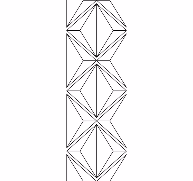 Papel tapiz geométrico formas de diamantes estilizadas - TenVinilo