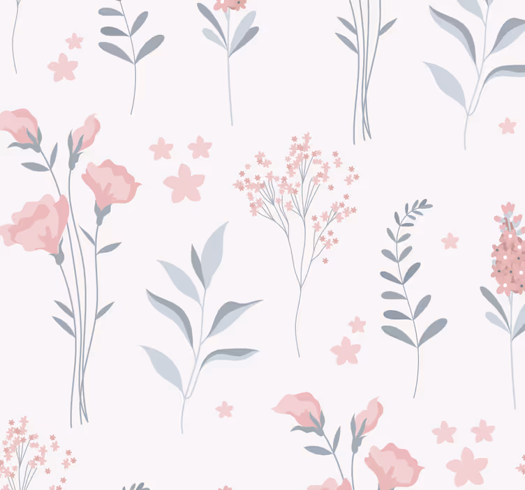 Papel tapiz flores estilo de jardín floral - TenVinilo