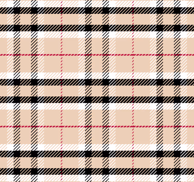 Papel tapiz recámara matrimonial tartán burberry - TenVinilo