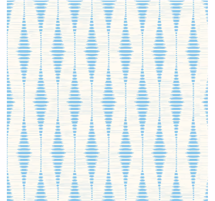 Papel tapiz geométrico ikat rabaul azul claro - TenVinilo