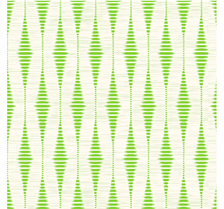 Papel tapiz geométrico rabaul ikat verde - TenVinilo
