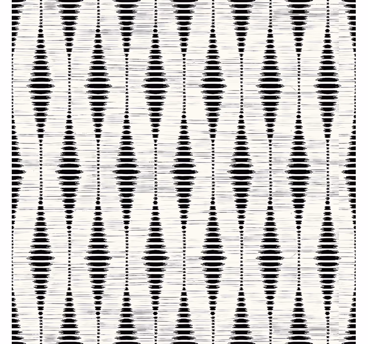 Papel tapiz geométrico ikat rabaul negro - TenVinilo