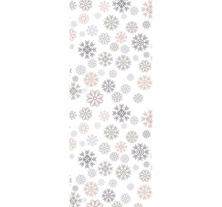 Papel tapiz navidad diseño de copos beige - TenVinilo