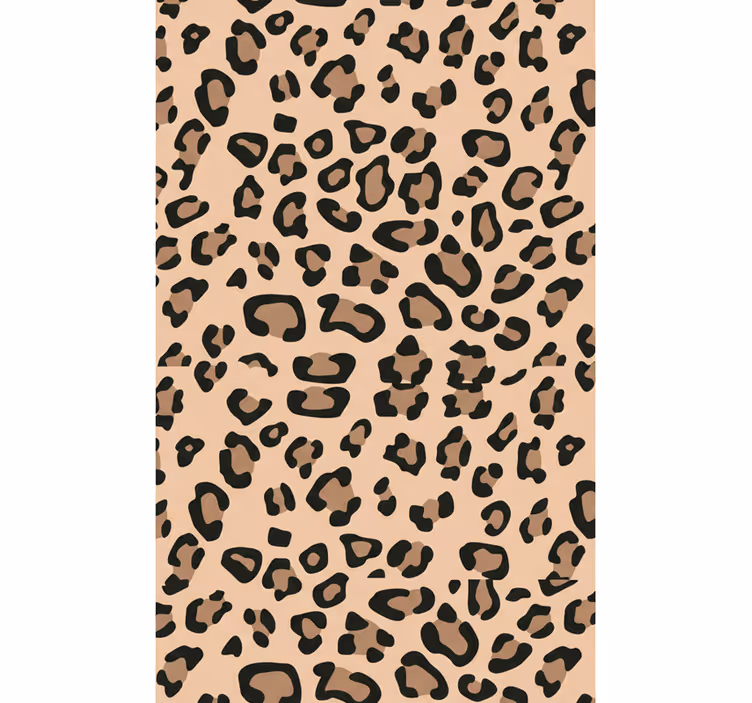 Papel tapiz para sala estampado de leopardo moderno - TenVinilo