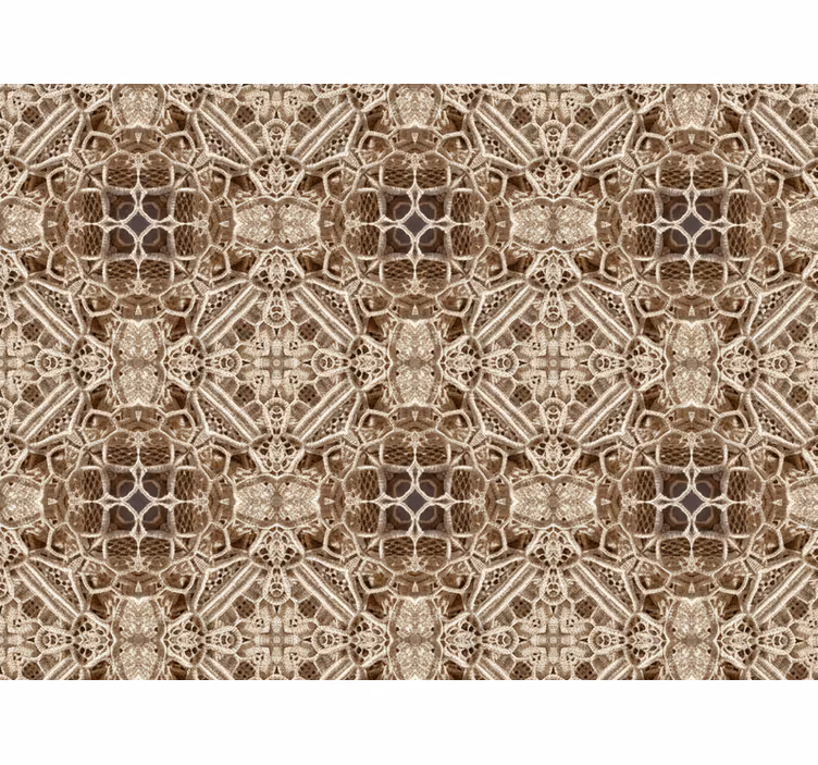 Papel tapiz para sala caleidoscopio de encaje ornamental - TenVinilo