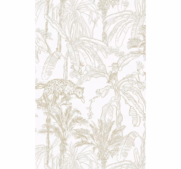 Papel tapiz para sala diseño toile tropical - TenVinilo
