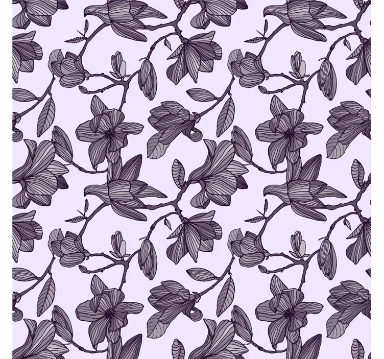 Papel tapiz para recámara diseño magnolia lindo - TenVinilo
