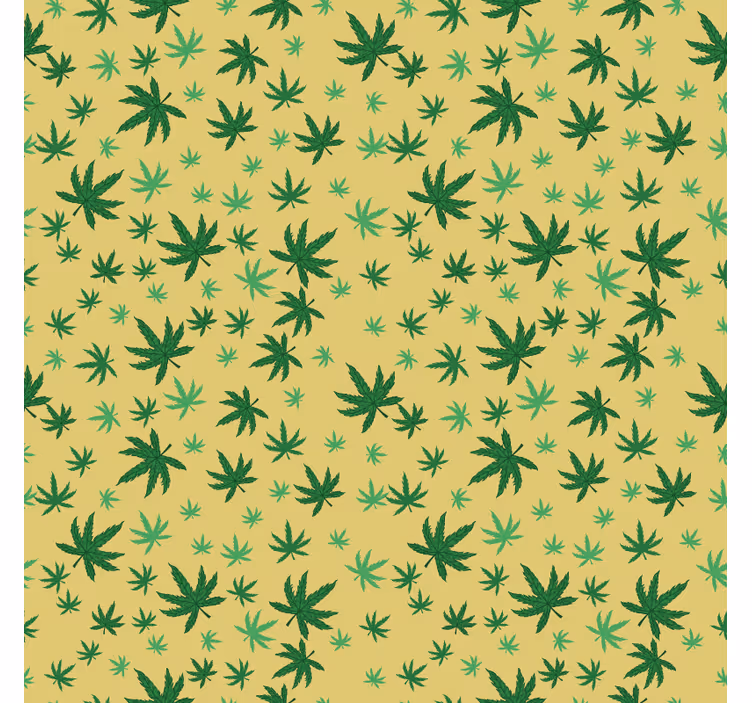 Papel tapiz para recámara patrón de cannabis sin costuras - TenVinilo