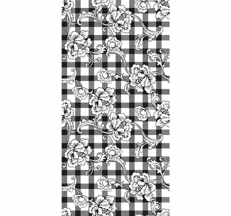 Papel tapiz para recámara floral sobre cuadro - TenVinilo