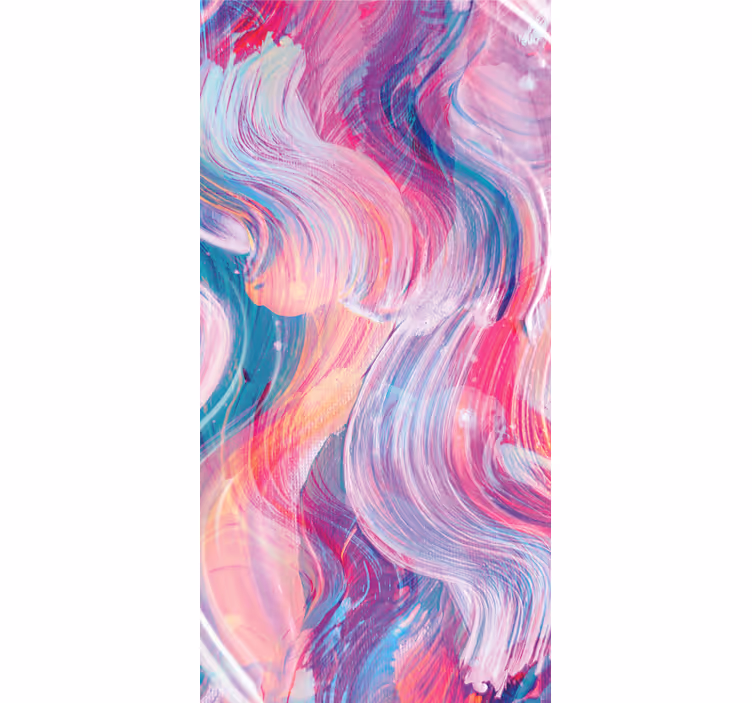 Papel tapiz ornamental trazos de pintura colorida - TenVinilo