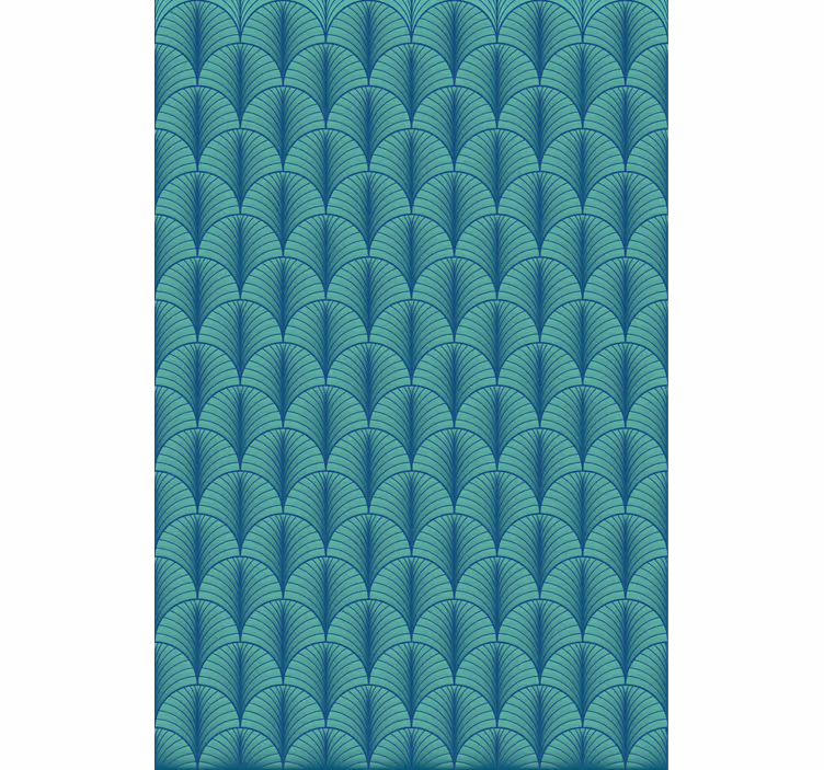 Papel tapiz para sala verde claro y azul - TenVinilo