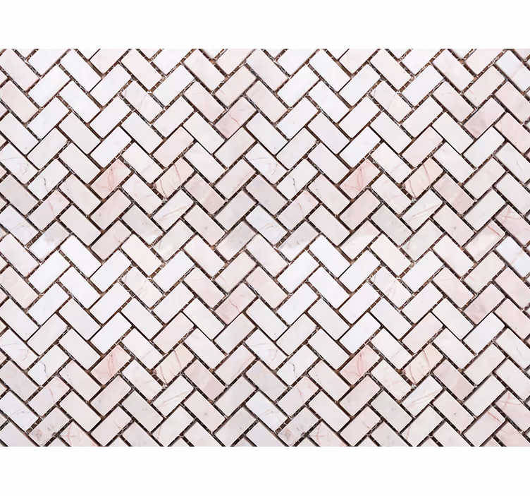 Papel tapiz ornamental baldosas de mármol espiga - TenVinilo