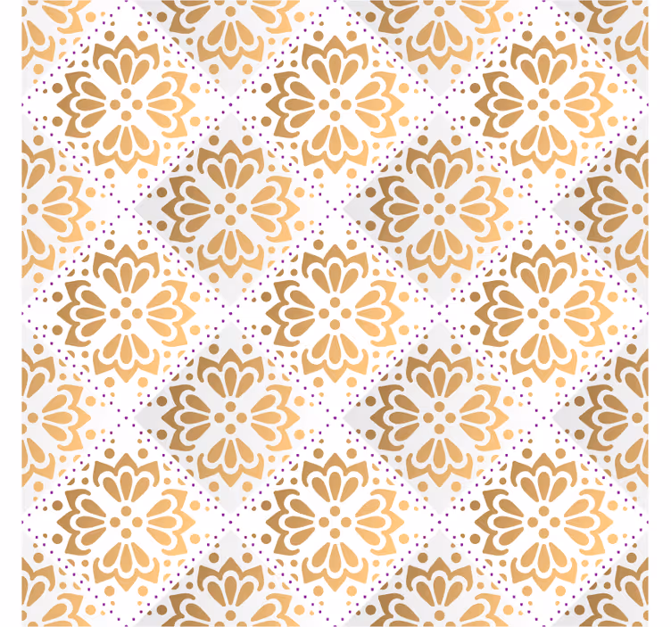 Papel tapiz para sala patrón de mandala dorado - TenVinilo