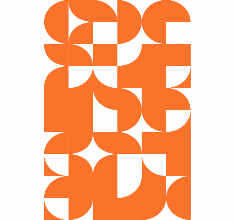 Papel tapiz textura patrón artístico geométrico naranja - TenVinilo