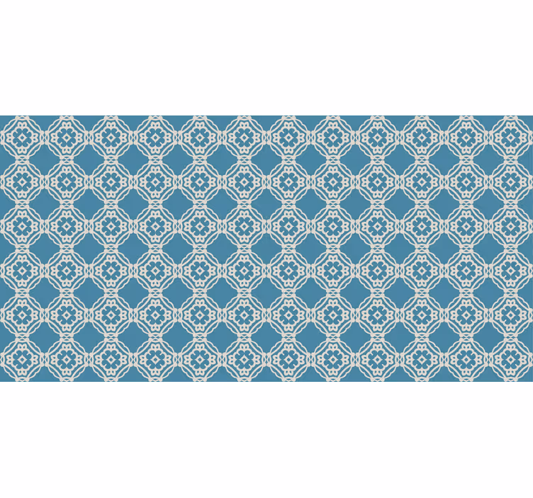 Papel tapiz textura patrón vintage azul y blanco - TenVinilo
