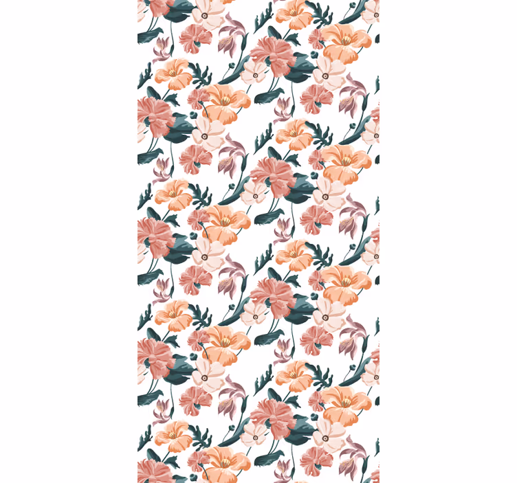 Papel tapiz para recámara hermoso patrón de flores pastel - TenVinilo