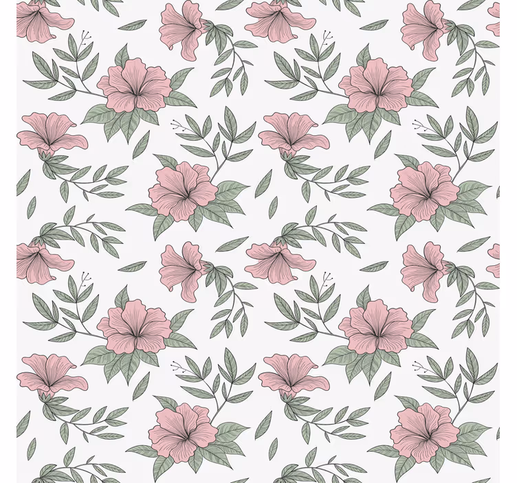 Papel tapiz para recámara con acabado floral - TenVinilo