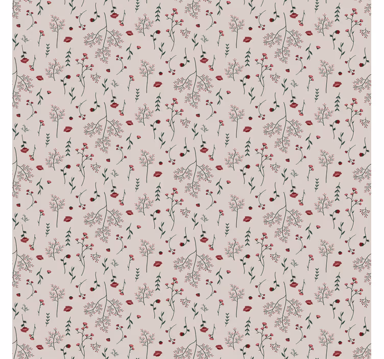 Papel tapiz para recámara con diseño floral - TenVinilo