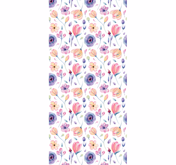 Papel tapiz para recámara patrón floral en flor - TenVinilo