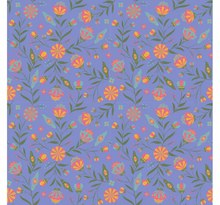 Papel tapiz para recámara con diseño floral - TenVinilo