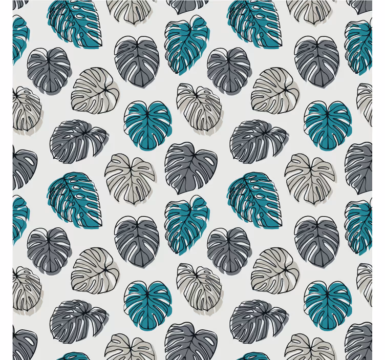 Papel tapiz para recámara con diseño de hojas de monstera - TenVinilo