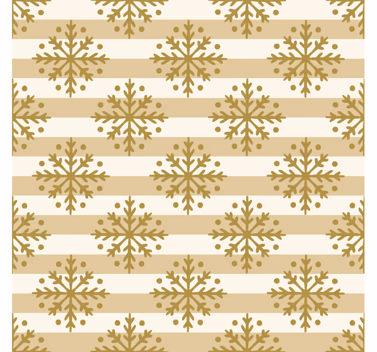 Papel tapiz navidad rayas de copos de nieve - TenVinilo
