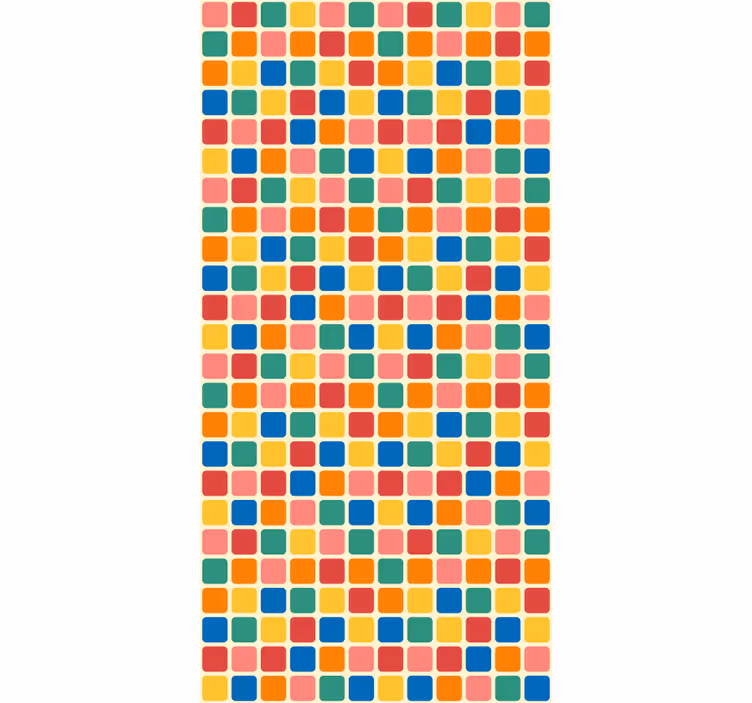 Papel tapiz oficina cuadrados multicolores - TenVinilo