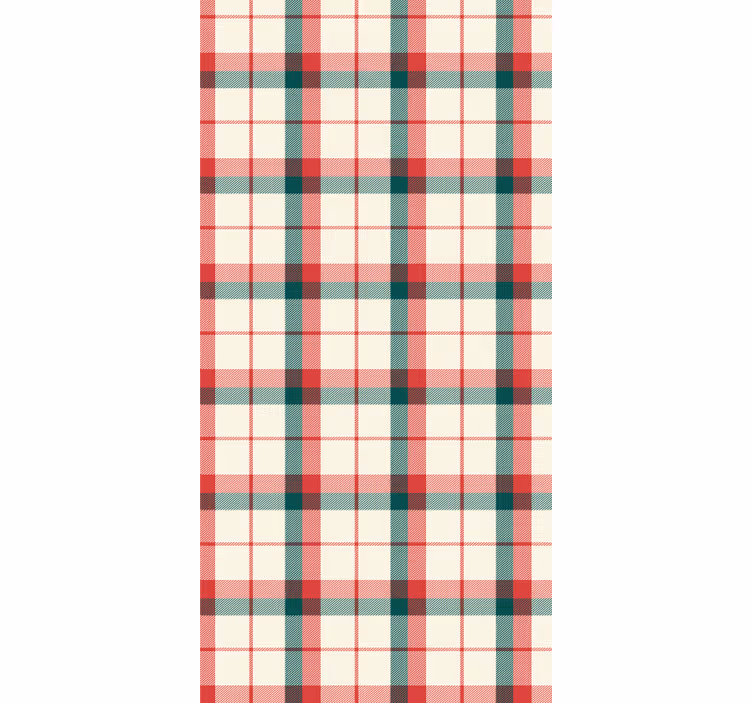 Papel tapiz oficina tartan navideño - TenVinilo