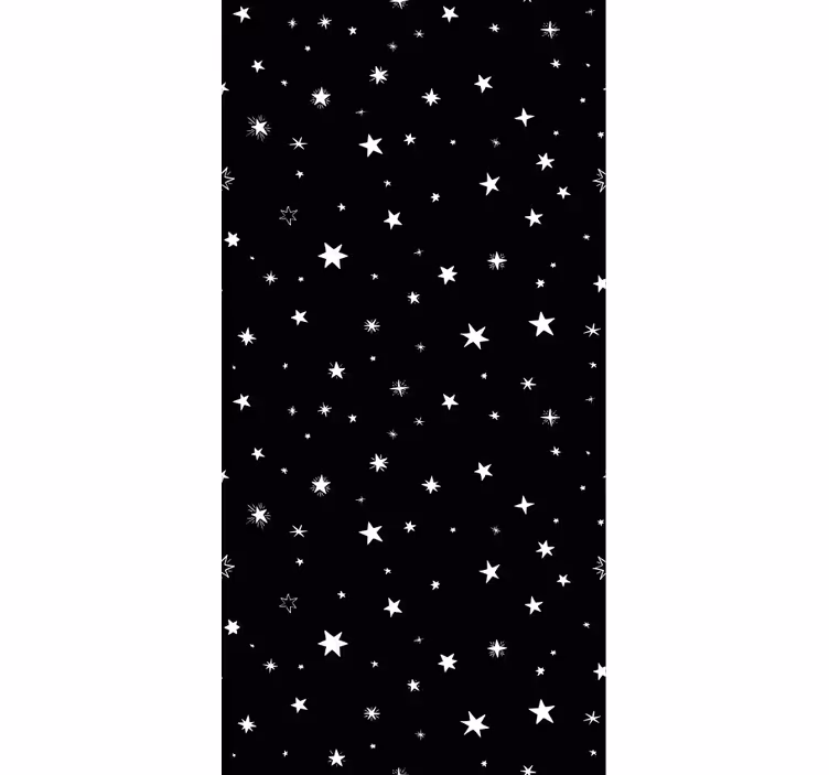 Papel tapiz oficina patrones de estrellas en blanco y negro - TenVinilo