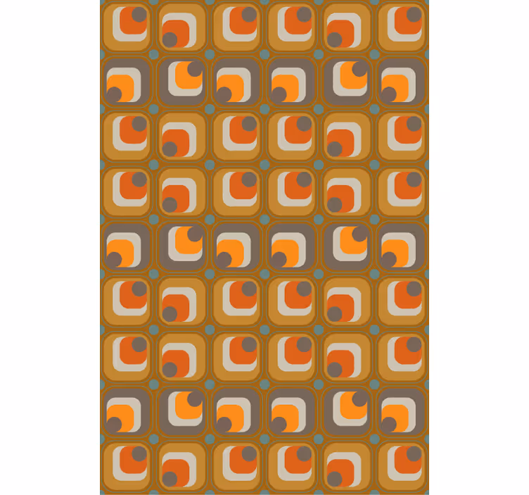 Papel tapiz oficina patrón de cuadrados retro 70's - TenVinilo