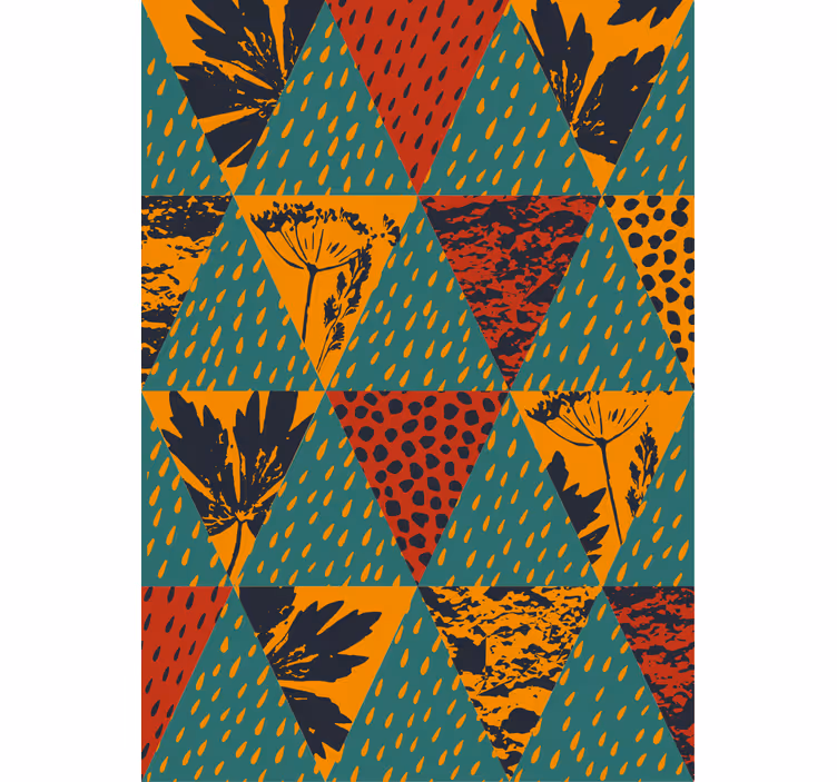 Papel tapiz pasillo arte geométrico de lluvia - TenVinilo