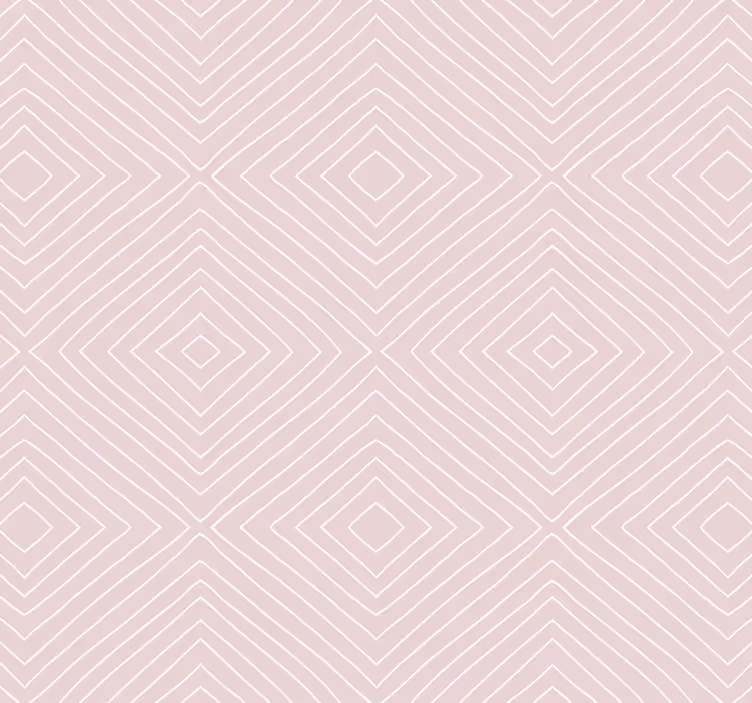 Papel tapiz pasillo patrón cuadrado rosa minimalista - TenVinilo