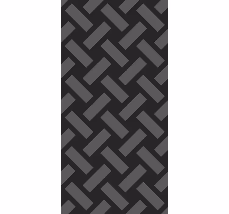 Papel tapiz pasillo patrón geométrico negro cuadrado - TenVinilo
