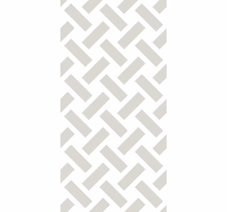 Papel tapiz pasillo patrón cuadrado geométrico blanco - TenVinilo