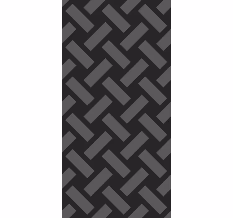 Papel tapiz comedor patrón geométrico negro cuadrado - TenVinilo