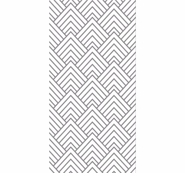 Papel tapiz comedor patrón geométrico triángulos blancos - TenVinilo