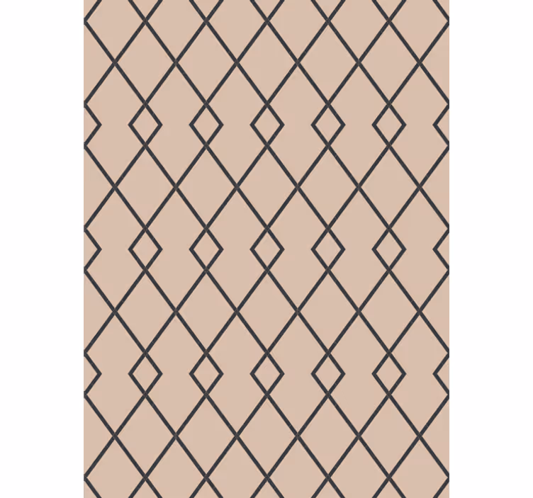 Papel tapiz comedor patrón diamante beige geométrico - TenVinilo