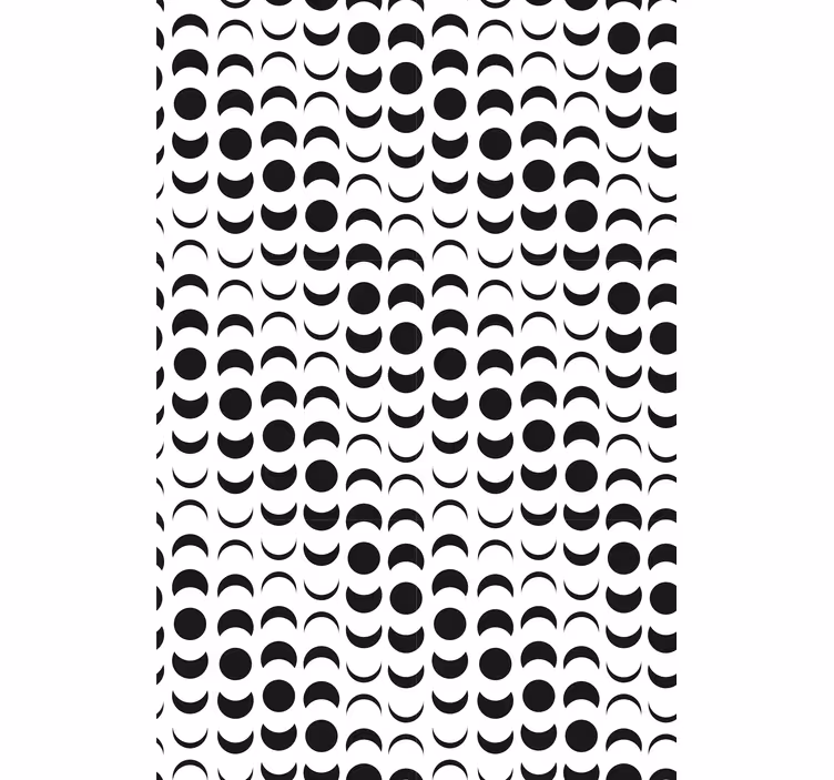 Papel tapiz comedor semicírculos monocromáticos - TenVinilo
