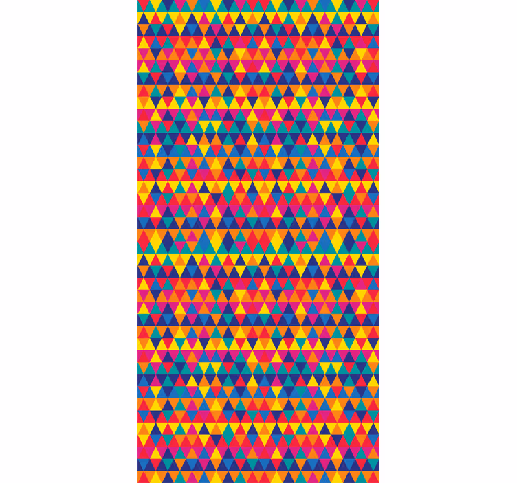 Papel tapiz geométrico patrón de triángulos coloridos - TenVinilo