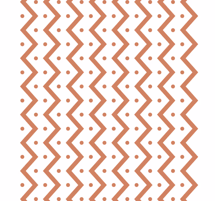 Papel tapiz geométrico zigzag y puntos - TenVinilo