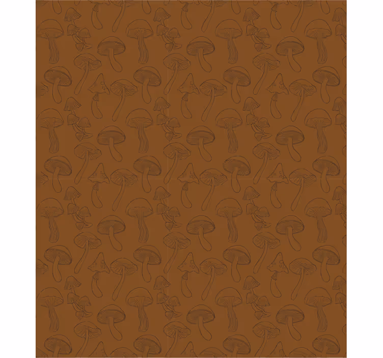 Papel tapiz naturaleza patrón de setas - TenVinilo