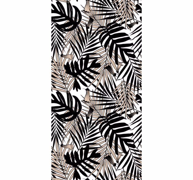 Papel tapiz naturaleza elemento hoja tropical - TenVinilo