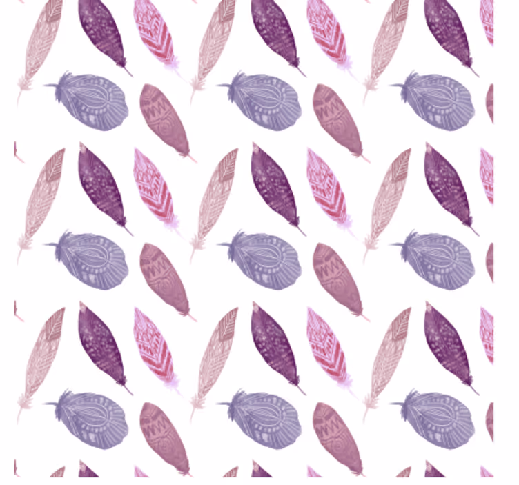 Papel tapiz naturaleza motivo de plumas vibrantes - TenVinilo