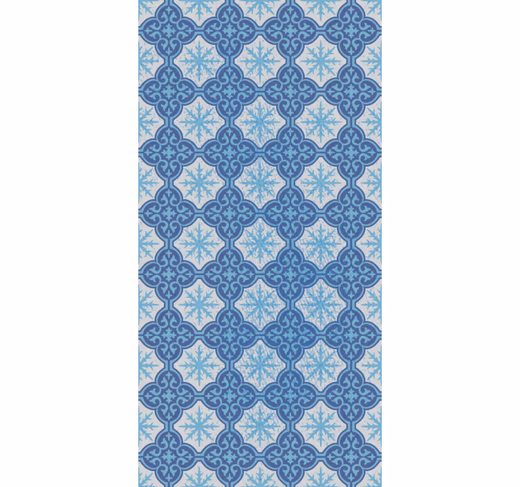 Papel tapiz azulejos emblema copo de nieve - TenVinilo